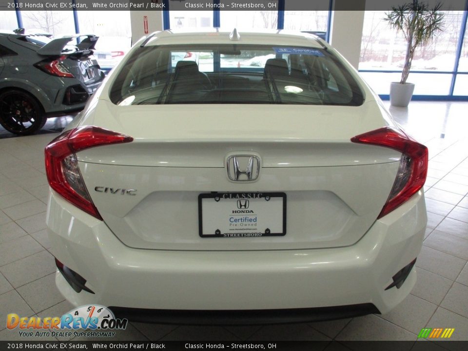 2018 Honda Civic EX Sedan White Orchid Pearl / Black Photo #8