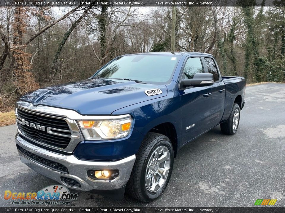 2021 Ram 1500 Big Horn Quad Cab 4x4 Patriot Blue Pearl / Diesel Gray/Black Photo #2