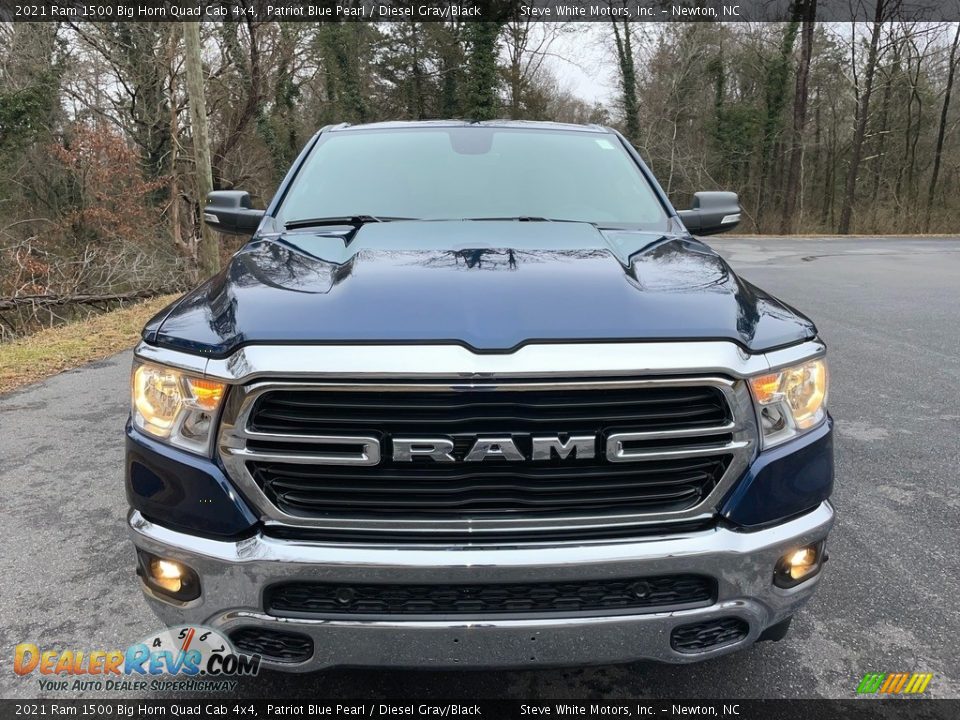 2021 Ram 1500 Big Horn Quad Cab 4x4 Patriot Blue Pearl / Diesel Gray/Black Photo #3