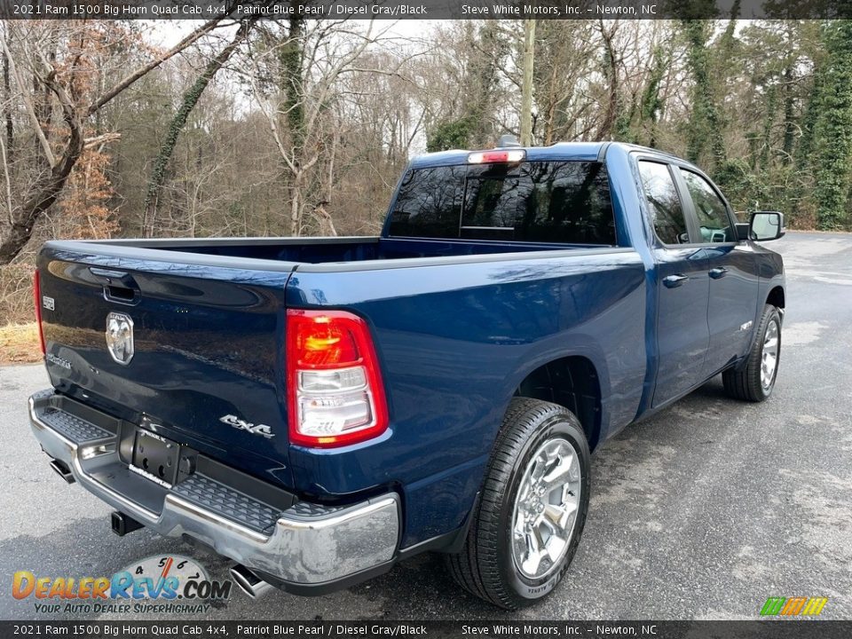 2021 Ram 1500 Big Horn Quad Cab 4x4 Patriot Blue Pearl / Diesel Gray/Black Photo #6