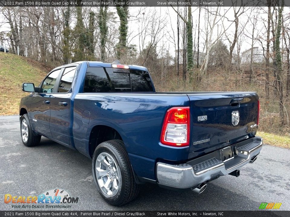 2021 Ram 1500 Big Horn Quad Cab 4x4 Patriot Blue Pearl / Diesel Gray/Black Photo #9