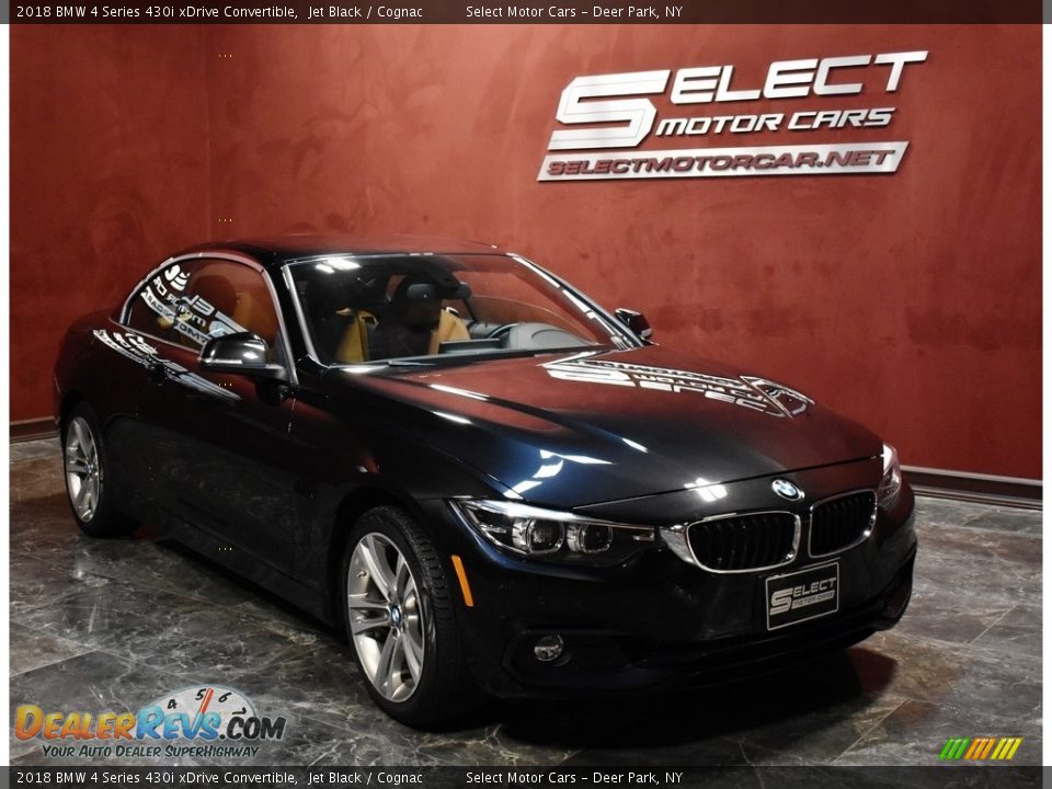 2018 BMW 4 Series 430i xDrive Convertible Jet Black / Cognac Photo #3