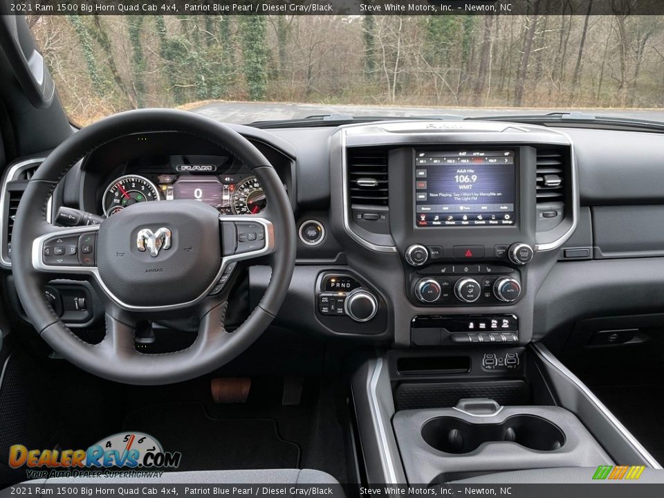 Dashboard of 2021 Ram 1500 Big Horn Quad Cab 4x4 Photo #18