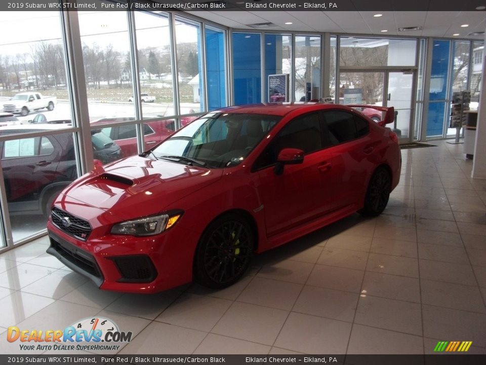 2019 Subaru WRX STI Limited Pure Red / Black Ultrasuede/Carbon Black Photo #1