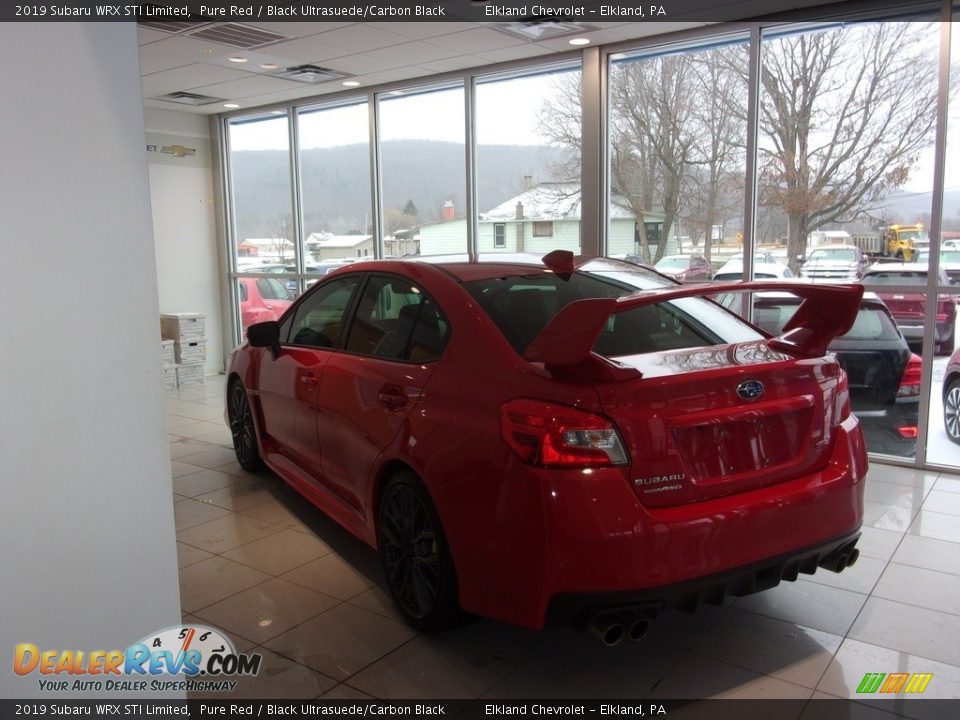 2019 Subaru WRX STI Limited Pure Red / Black Ultrasuede/Carbon Black Photo #5