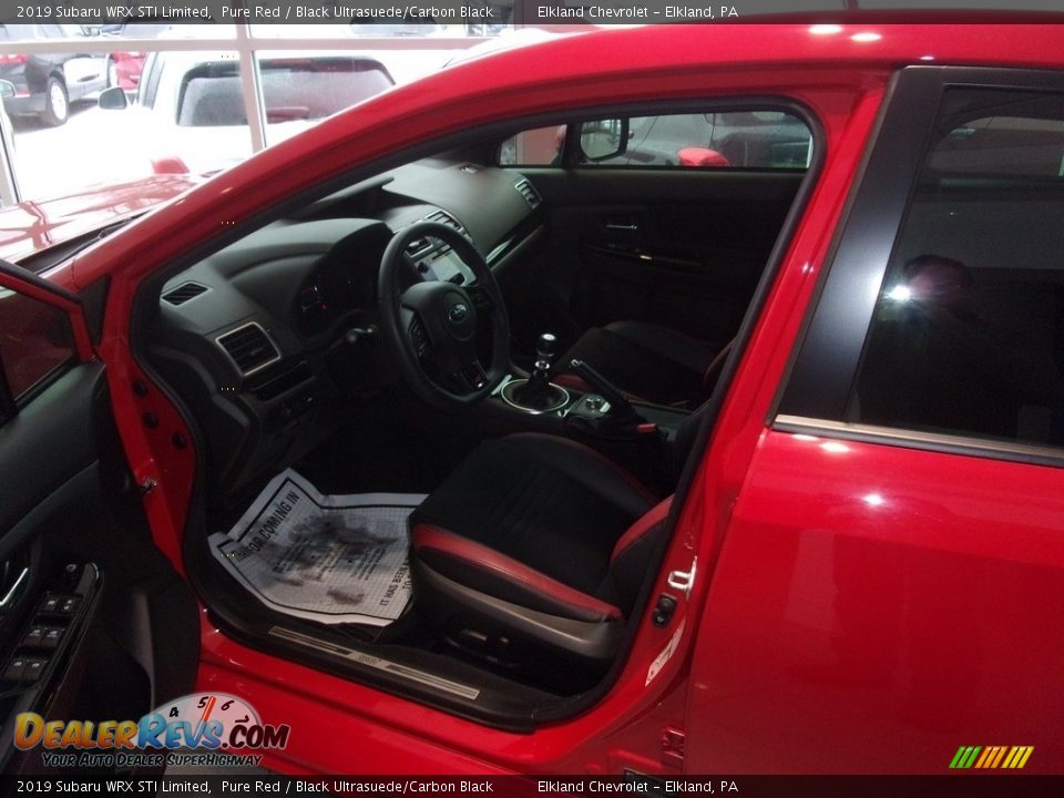 2019 Subaru WRX STI Limited Pure Red / Black Ultrasuede/Carbon Black Photo #9