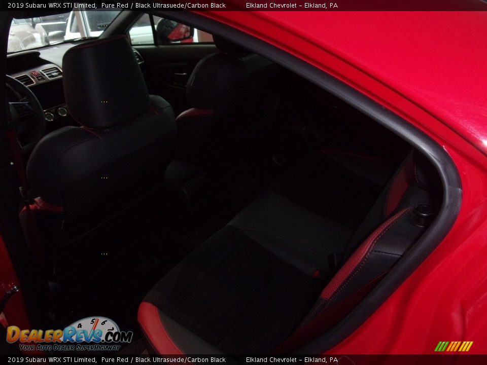 2019 Subaru WRX STI Limited Pure Red / Black Ultrasuede/Carbon Black Photo #12