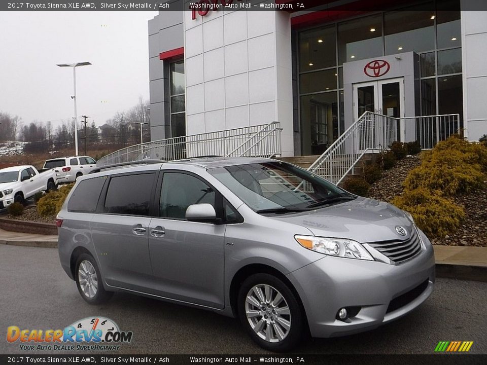 2017 Toyota Sienna XLE AWD Silver Sky Metallic / Ash Photo #1