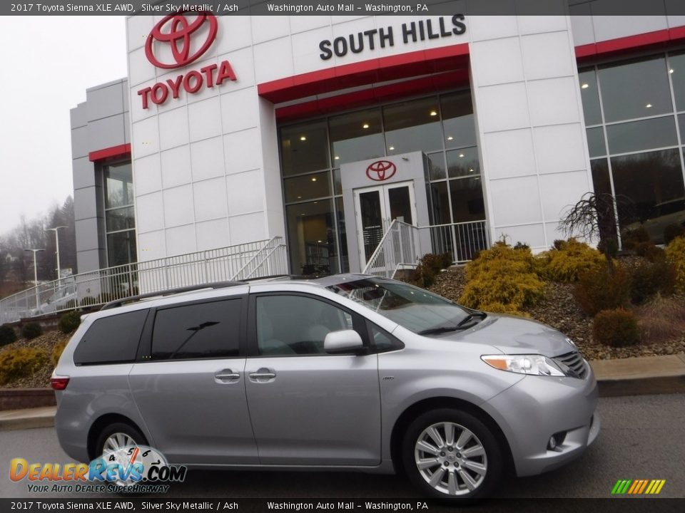 2017 Toyota Sienna XLE AWD Silver Sky Metallic / Ash Photo #2