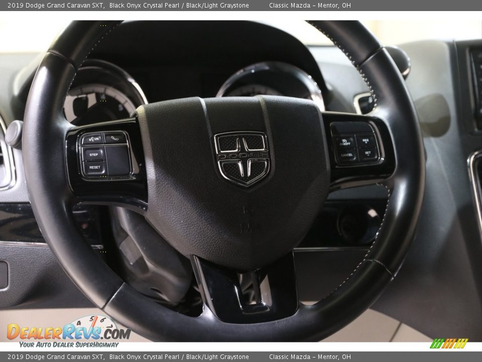 2019 Dodge Grand Caravan SXT Black Onyx Crystal Pearl / Black/Light Graystone Photo #7