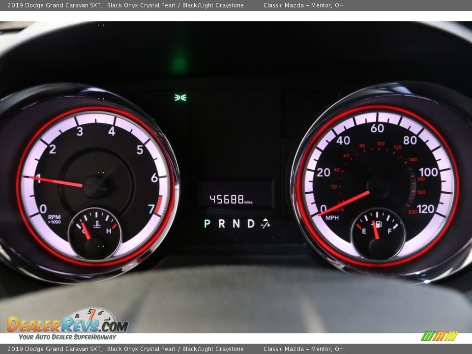 2019 Dodge Grand Caravan SXT Black Onyx Crystal Pearl / Black/Light Graystone Photo #8