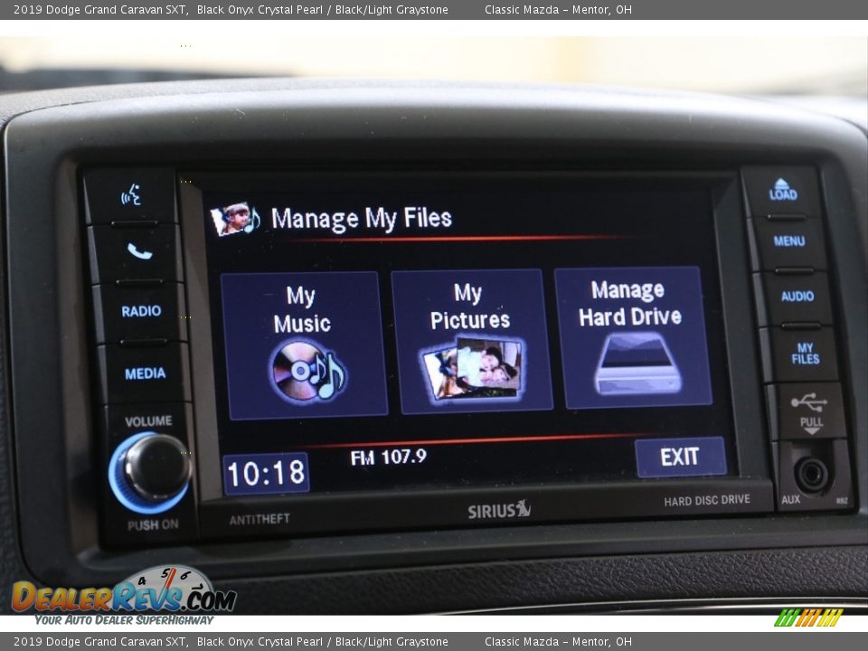 2019 Dodge Grand Caravan SXT Black Onyx Crystal Pearl / Black/Light Graystone Photo #13