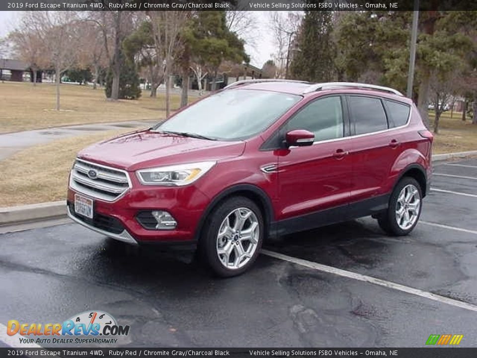 2019 Ford Escape Titanium 4WD Ruby Red / Chromite Gray/Charcoal Black Photo #1