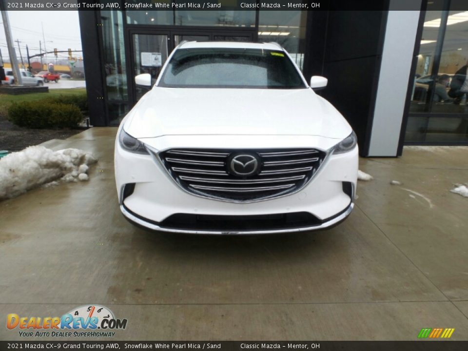 2021 Mazda CX-9 Grand Touring AWD Snowflake White Pearl Mica / Sand Photo #2