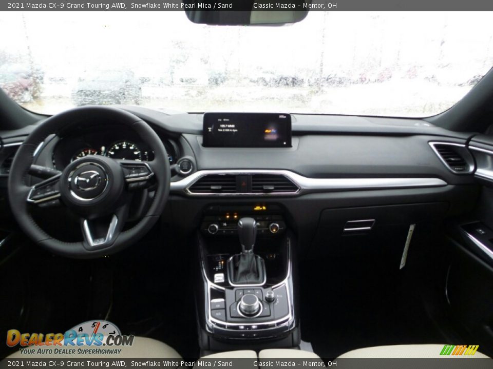 2021 Mazda CX-9 Grand Touring AWD Snowflake White Pearl Mica / Sand Photo #3