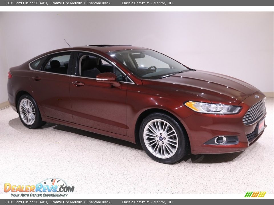 2016 Ford Fusion SE AWD Bronze Fire Metallic / Charcoal Black Photo #1