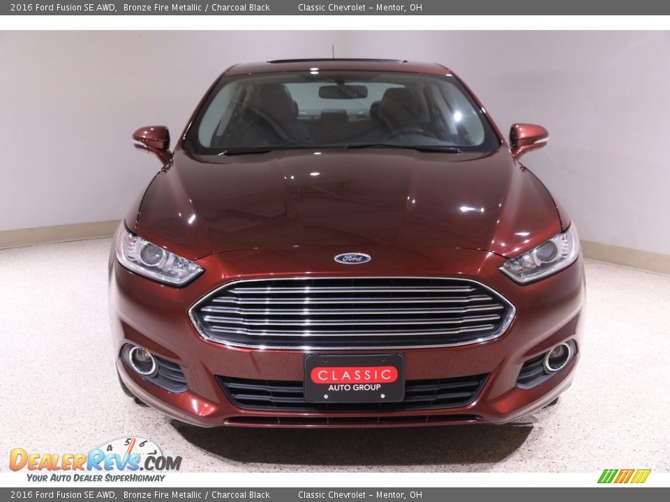 2016 Ford Fusion SE AWD Bronze Fire Metallic / Charcoal Black Photo #2