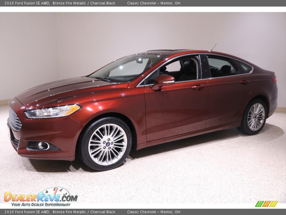 2016 Ford Fusion SE AWD Bronze Fire Metallic / Charcoal Black Photo #3