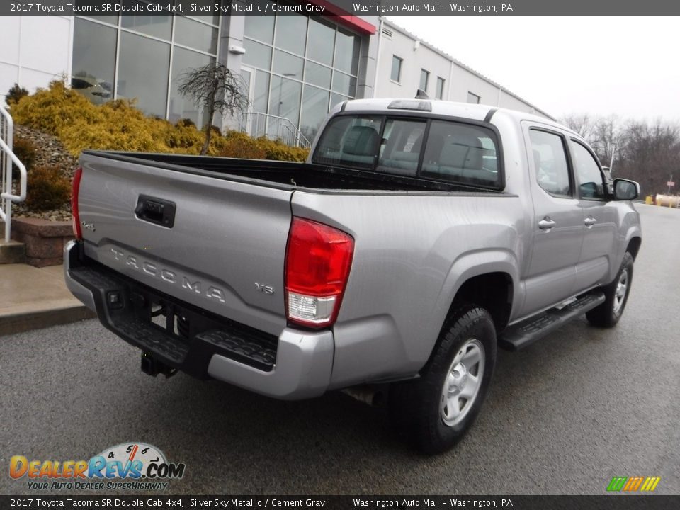 2017 Toyota Tacoma SR Double Cab 4x4 Silver Sky Metallic / Cement Gray Photo #14