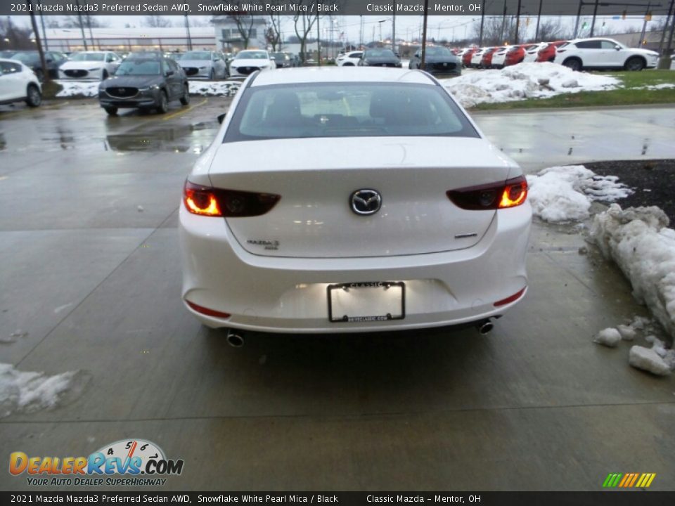 2021 Mazda Mazda3 Preferred Sedan AWD Snowflake White Pearl Mica / Black Photo #6