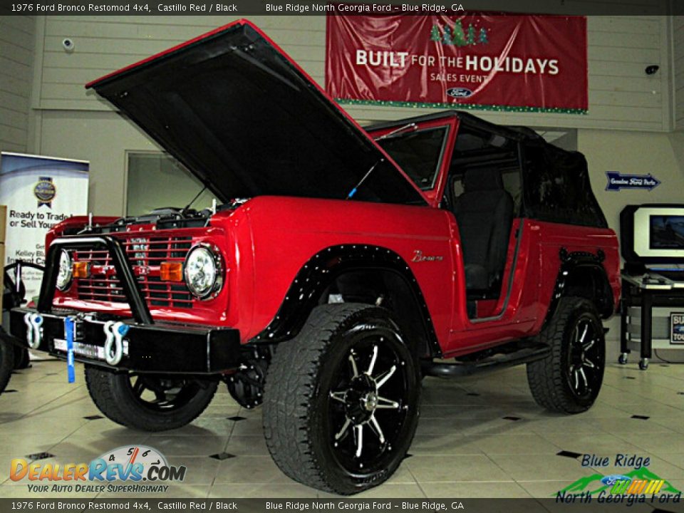 1976 Ford Bronco Restomod 4x4 Castillo Red / Black Photo #10