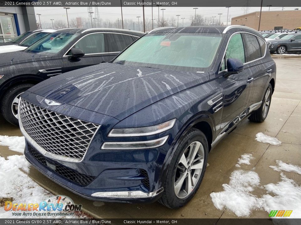 2021 Genesis GV80 2.5T AWD Adriatic Blue / Blue/Dune Photo #1