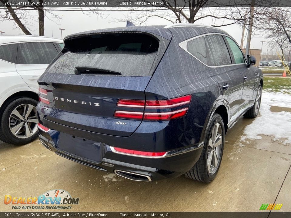 2021 Genesis GV80 2.5T AWD Adriatic Blue / Blue/Dune Photo #6