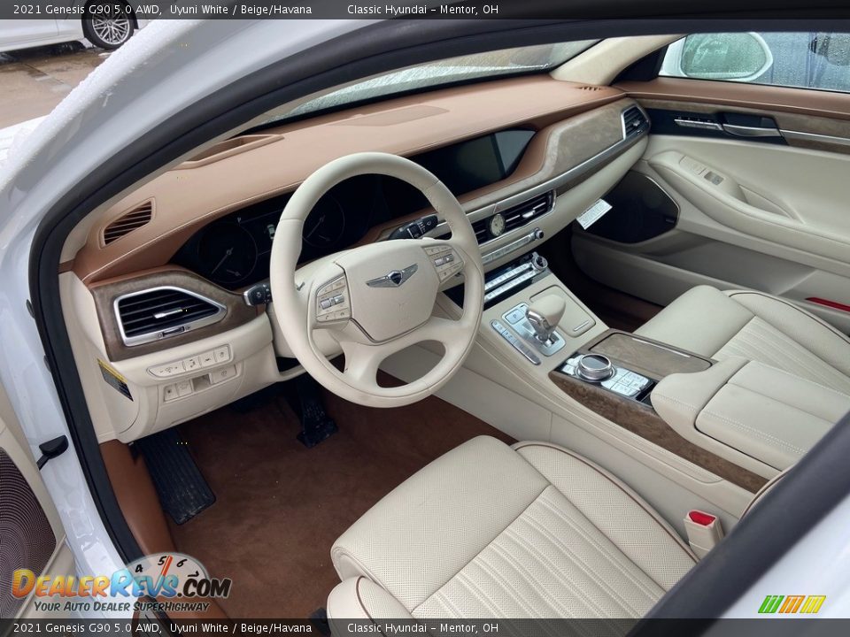 Beige/Havana Interior - 2021 Genesis G90 5.0 AWD Photo #4