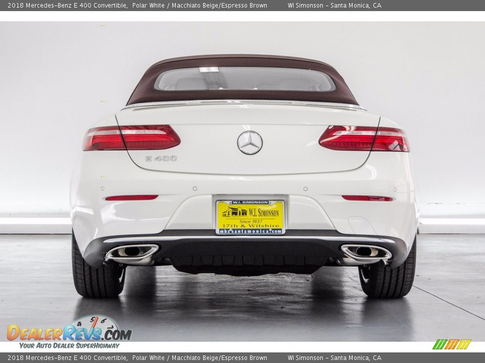 2018 Mercedes-Benz E 400 Convertible Polar White / Macchiato Beige/Espresso Brown Photo #7