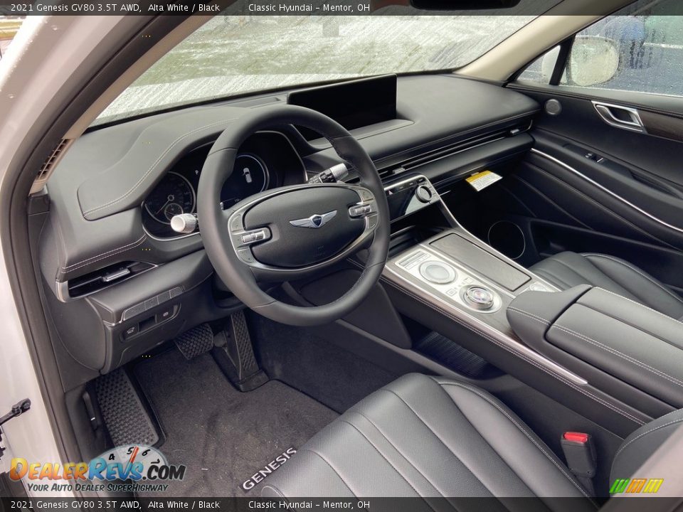 Black Interior - 2021 Genesis GV80 3.5T AWD Photo #4