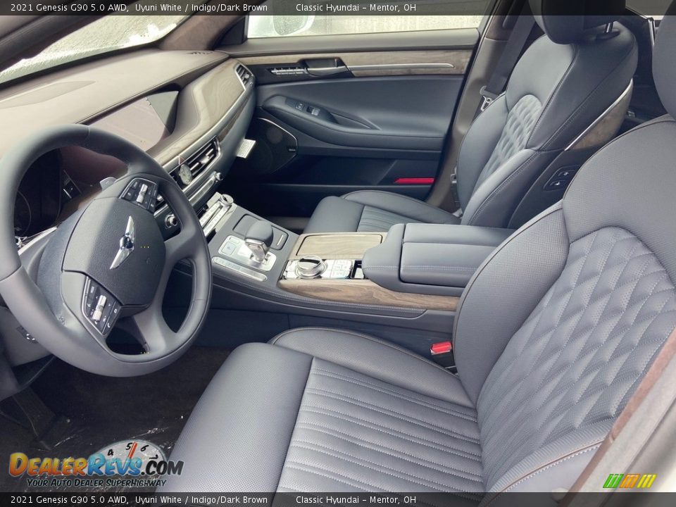 Indigo/Dark Brown Interior - 2021 Genesis G90 5.0 AWD Photo #3