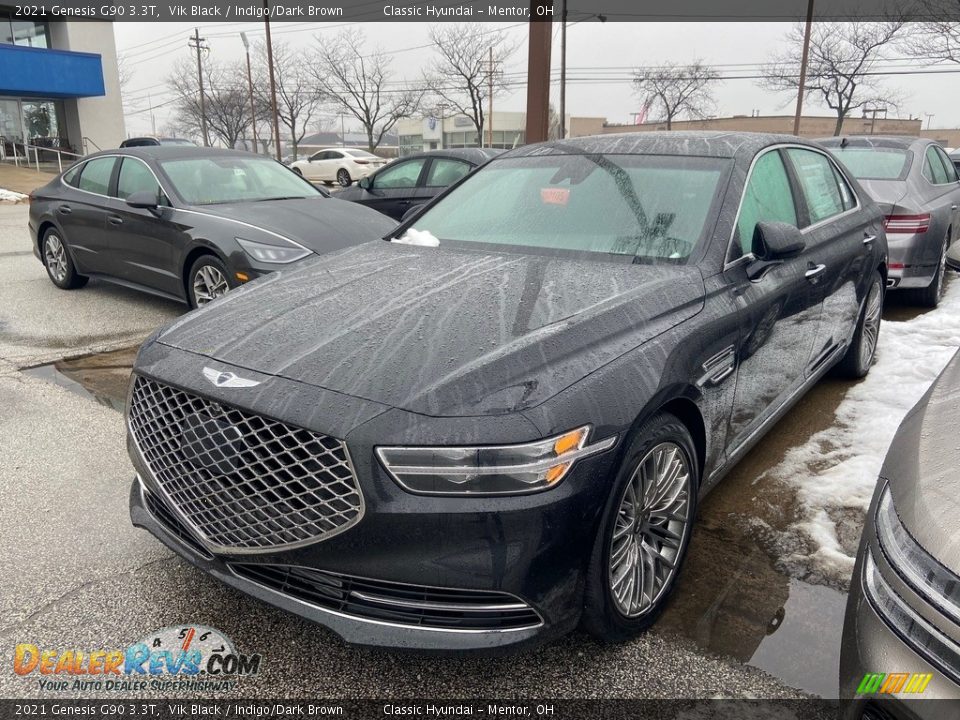 2021 Genesis G90 3.3T Vik Black / Indigo/Dark Brown Photo #1