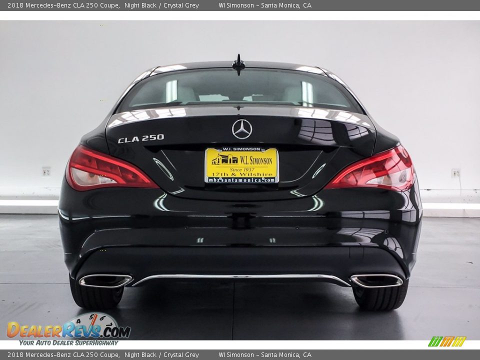 2018 Mercedes-Benz CLA 250 Coupe Night Black / Crystal Grey Photo #4