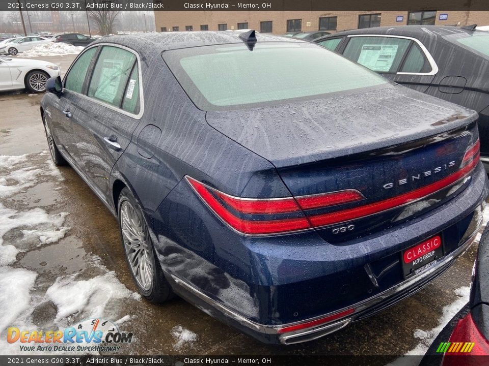 2021 Genesis G90 3.3T Adriatic Blue / Black/Black Photo #6