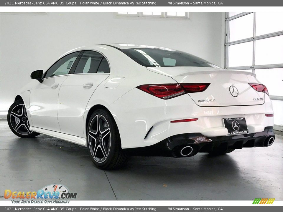 2021 Mercedes-Benz CLA AMG 35 Coupe Polar White / Black Dinamica w/Red Stitching Photo #2