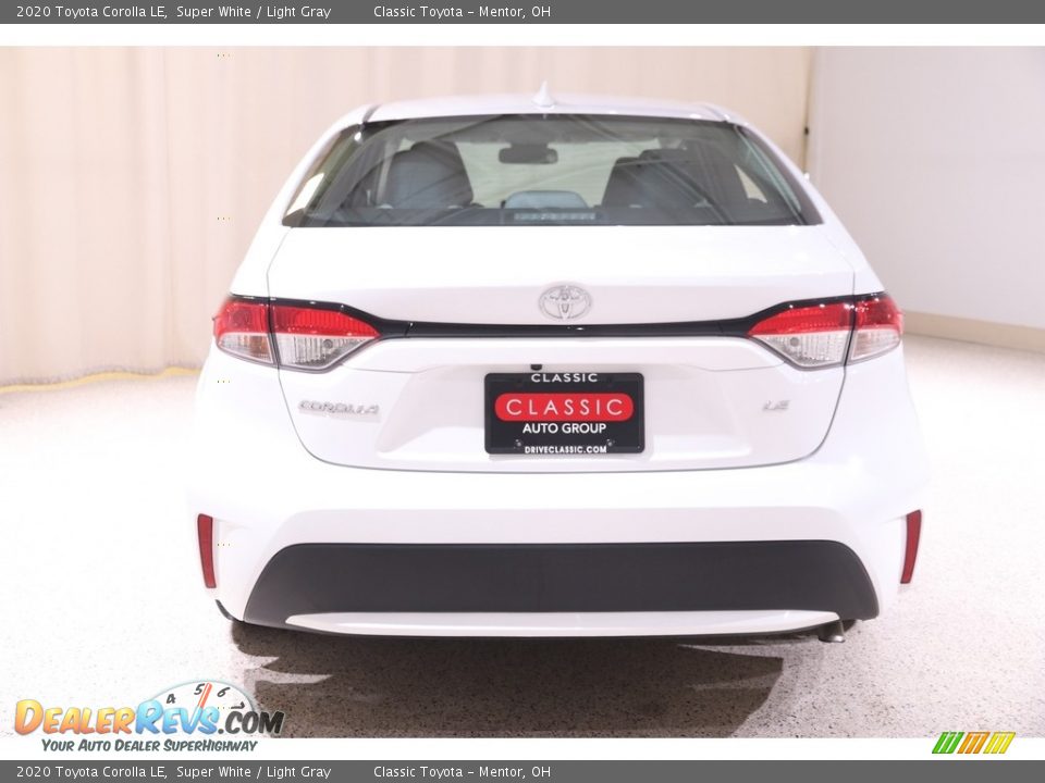 2020 Toyota Corolla LE Super White / Light Gray Photo #17