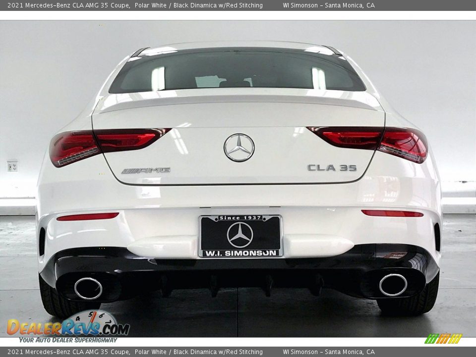 2021 Mercedes-Benz CLA AMG 35 Coupe Polar White / Black Dinamica w/Red Stitching Photo #3