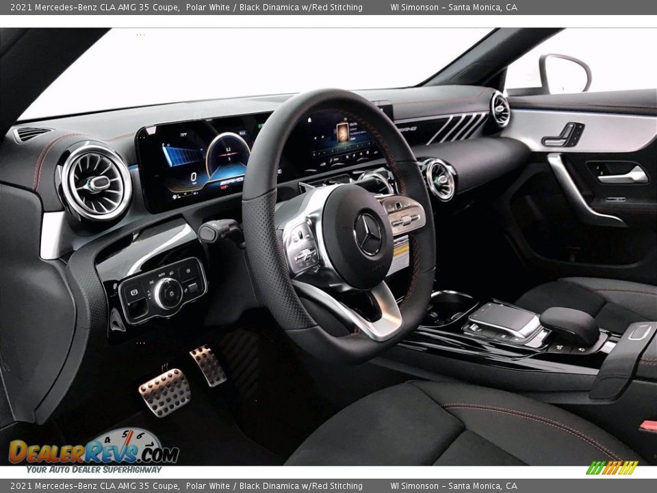 2021 Mercedes-Benz CLA AMG 35 Coupe Polar White / Black Dinamica w/Red Stitching Photo #4