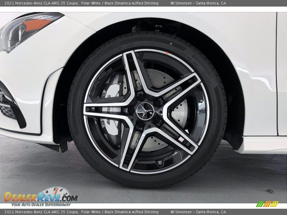 2021 Mercedes-Benz CLA AMG 35 Coupe Polar White / Black Dinamica w/Red Stitching Photo #9