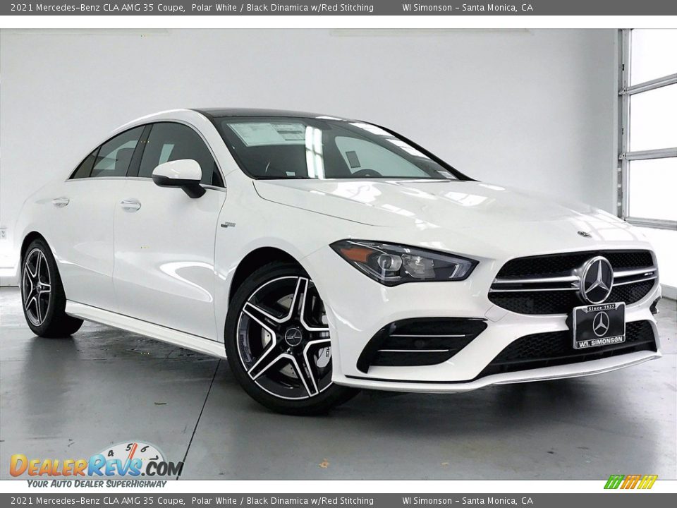 2021 Mercedes-Benz CLA AMG 35 Coupe Polar White / Black Dinamica w/Red Stitching Photo #10