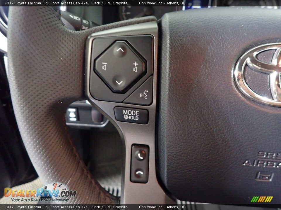 2017 Toyota Tacoma TRD Sport Access Cab 4x4 Black / TRD Graphite Photo #28