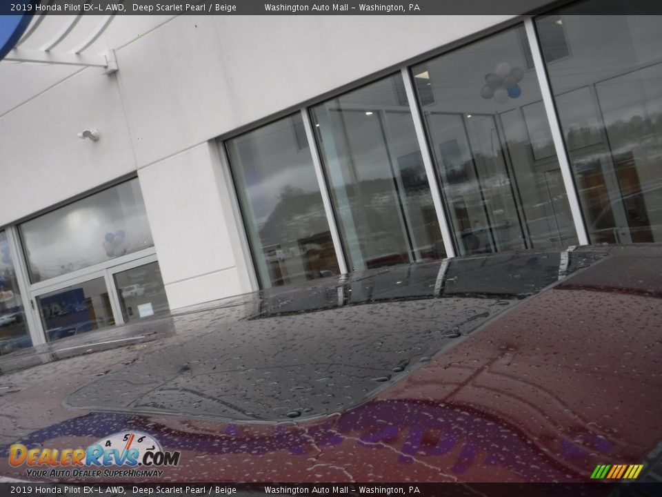 2019 Honda Pilot EX-L AWD Deep Scarlet Pearl / Beige Photo #4