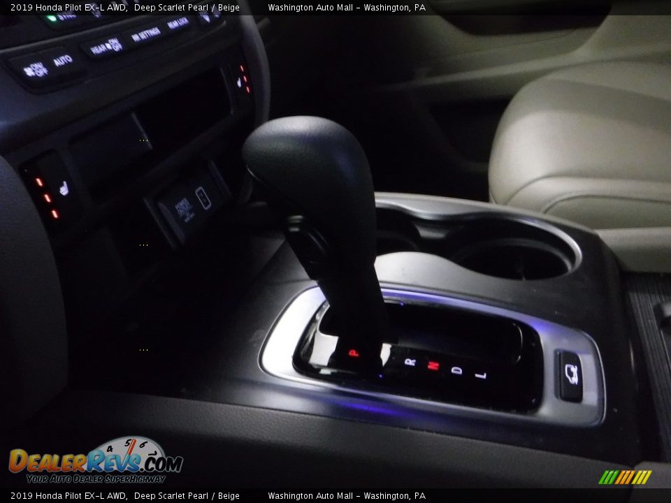 2019 Honda Pilot EX-L AWD Deep Scarlet Pearl / Beige Photo #14