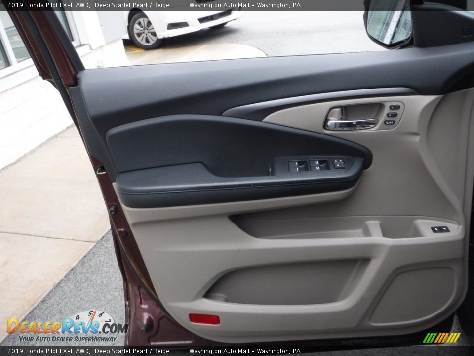 2019 Honda Pilot EX-L AWD Deep Scarlet Pearl / Beige Photo #15