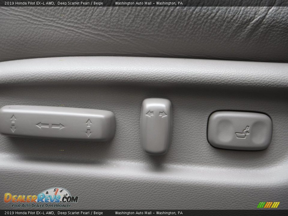 2019 Honda Pilot EX-L AWD Deep Scarlet Pearl / Beige Photo #17