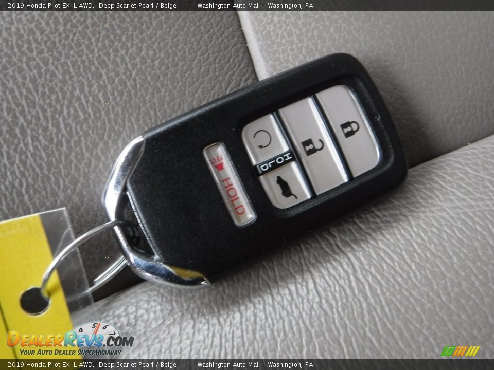 2019 Honda Pilot EX-L AWD Deep Scarlet Pearl / Beige Photo #19