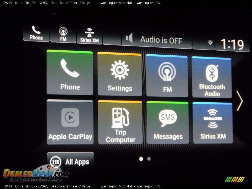 2019 Honda Pilot EX-L AWD Deep Scarlet Pearl / Beige Photo #22