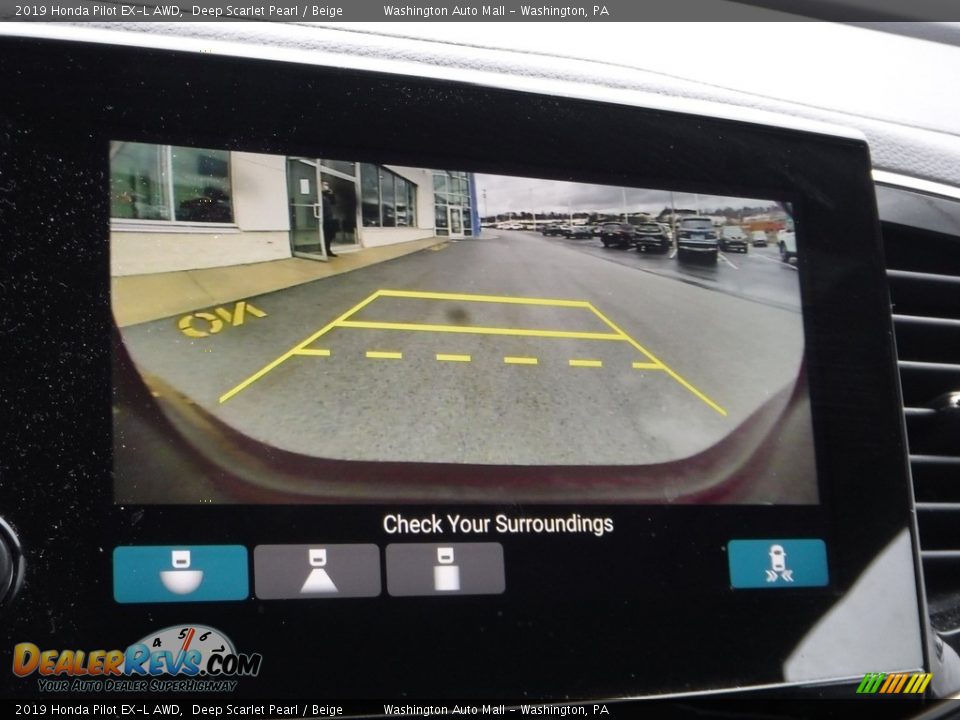 2019 Honda Pilot EX-L AWD Deep Scarlet Pearl / Beige Photo #23