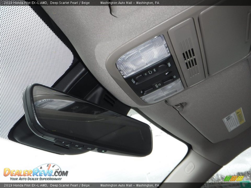 2019 Honda Pilot EX-L AWD Deep Scarlet Pearl / Beige Photo #24