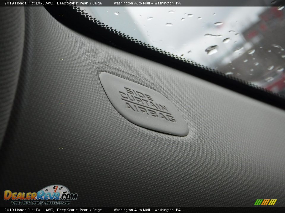 2019 Honda Pilot EX-L AWD Deep Scarlet Pearl / Beige Photo #27